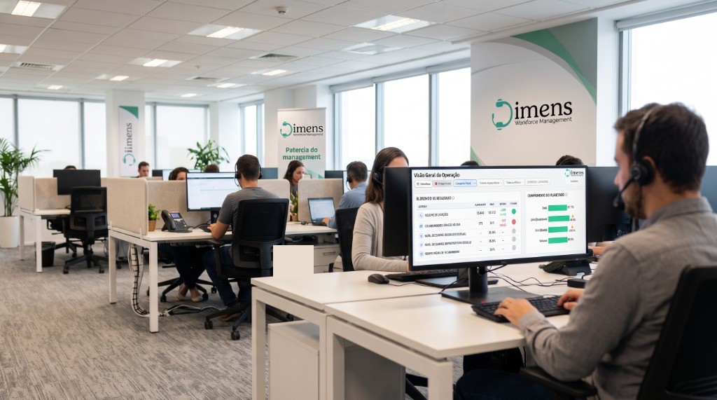 Operação de Call Center gerenciada pelo Dimens Workforce Management